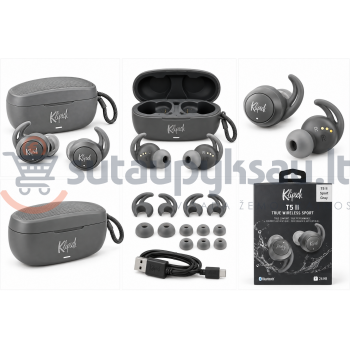 Klipsch T5 II True Wireless Sport belaidės ausinės Klipsch T5 II True Wireless Sport belaidės ausinės